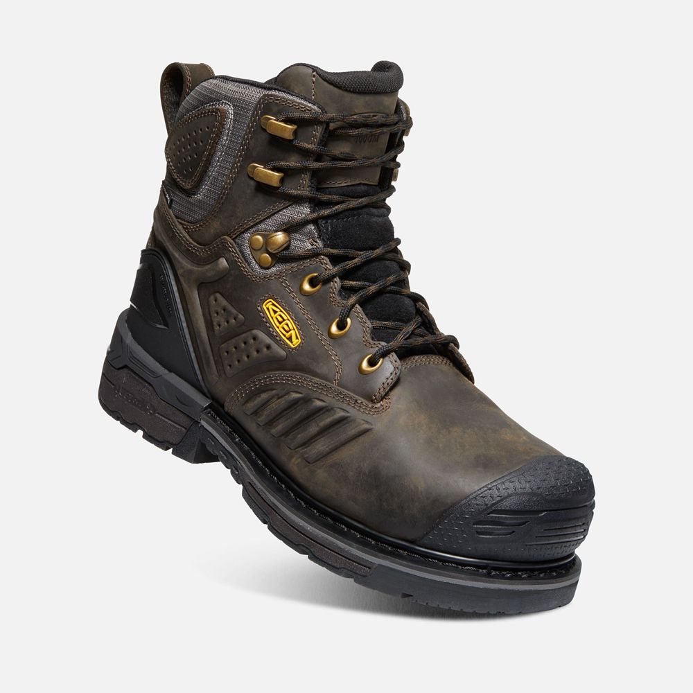 Botas de Trabajo Keen Mexico Negros Marrom - Hombre Philadelphia 6\" Insulated Waterproof (Carbon-Fib